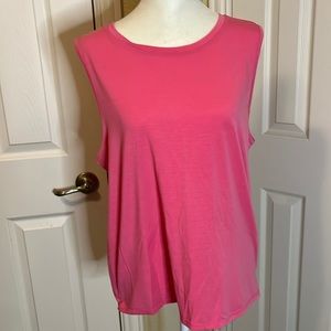 Athleta Bright Pink Open Back Tee